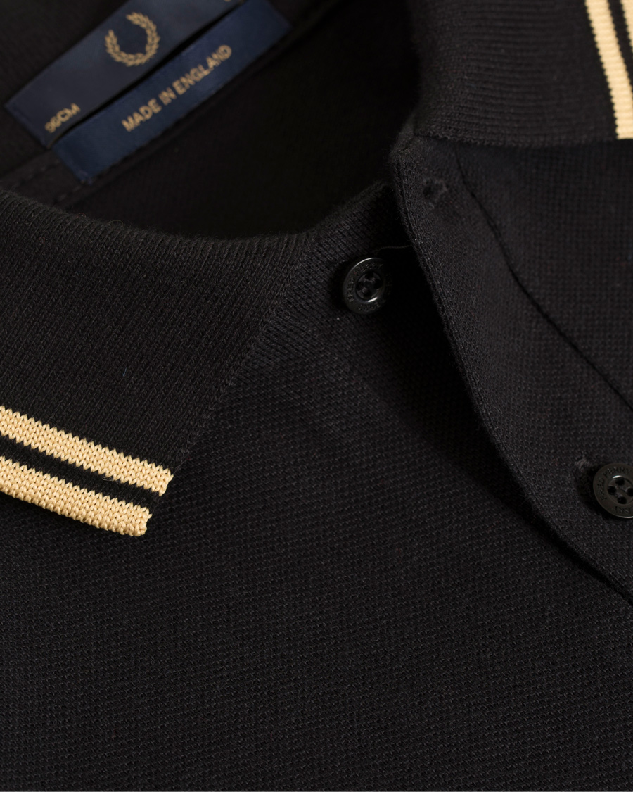 Heren | Polo's | Fred Perry Reissues | Twin Tip Polo Black/Champagne