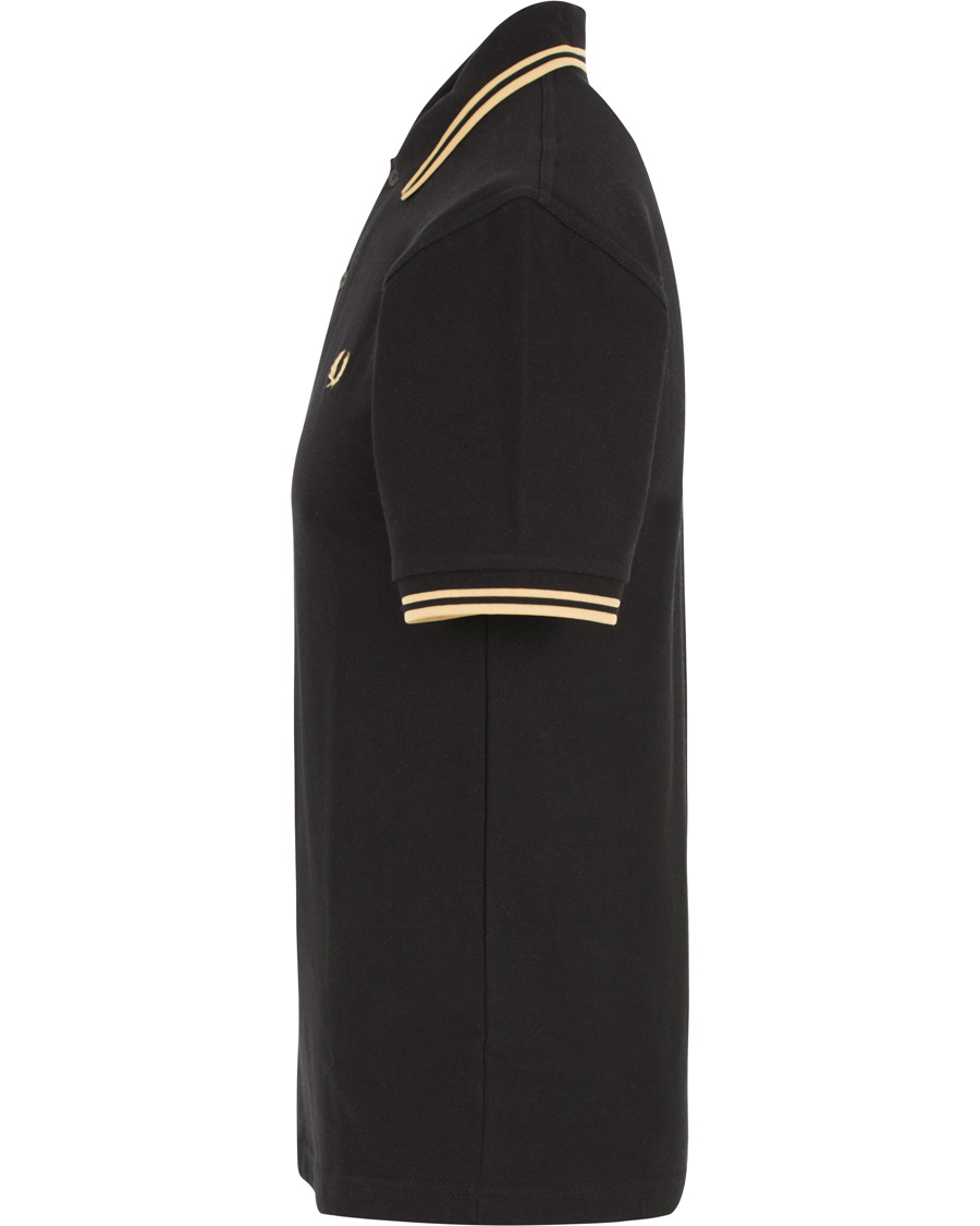 Heren | Polo's | Fred Perry Reissues | Twin Tip Polo Black/Champagne