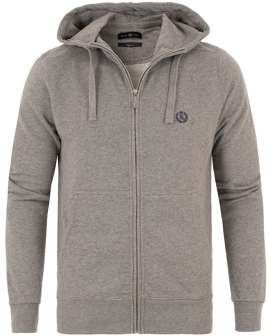 Heren | Truien | Henri-Lloyd | Henri Lloyd Bredgar Full Zip Hoodie Grey Marl
