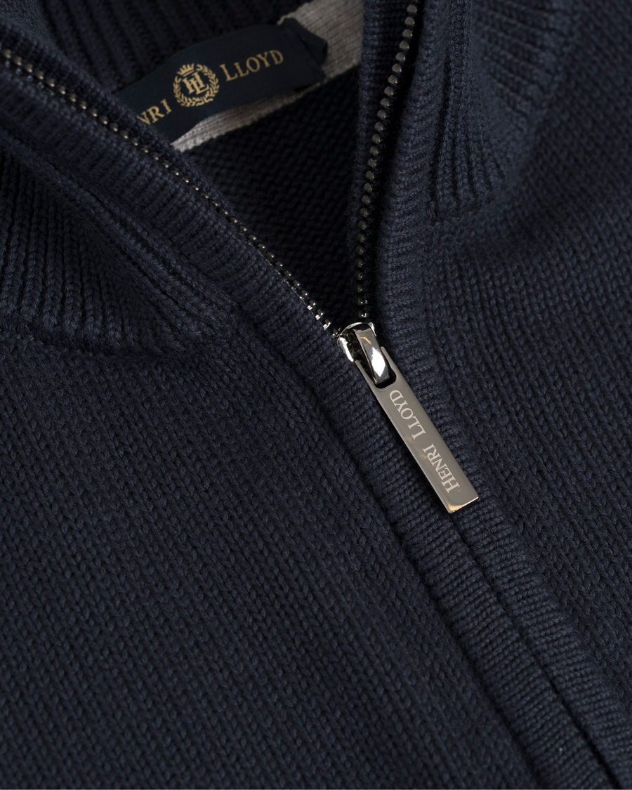 Heren | Truien | Henri-Lloyd | Henri Lloyd Branded Danesford Knitted Half Zip Navy