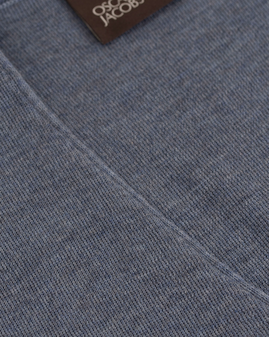 Heren | Truien | Oscar Jacobson | Tailor Extrafine Merino Wool Waistcoat Blue Melange