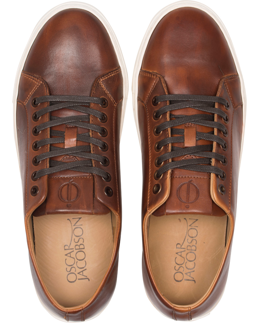 Heren | Oscar Jacobson Phoenix Leather Sneaker Dark Brown | Oscar Jacobson | Phoenix Leather Sneaker Dark Brown