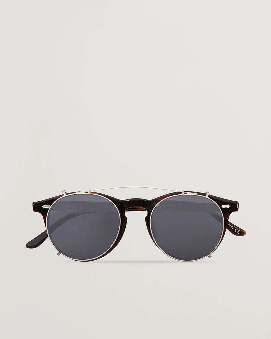 Heren |  | TBD Eyewear | Pleat Clip On Sunglasses Classic Tortoise
