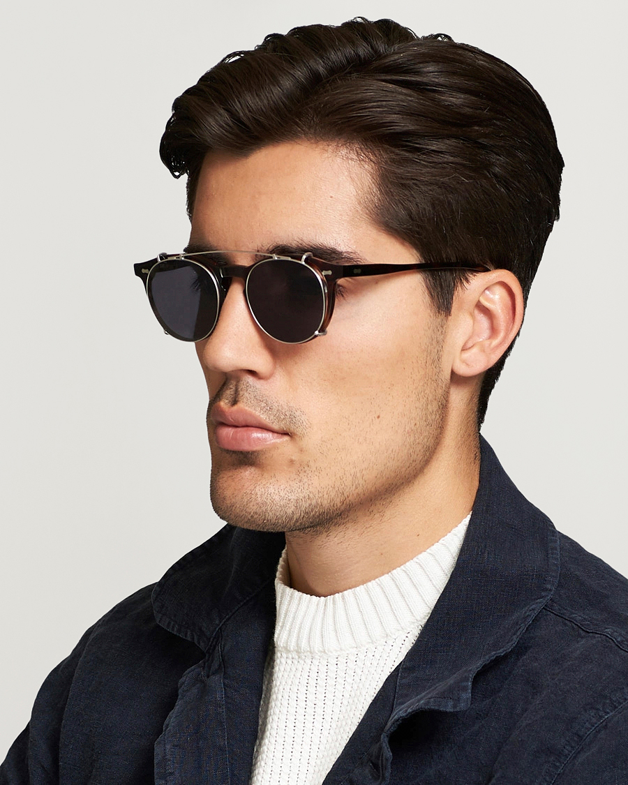 Heren |  | TBD Eyewear | Pleat Clip On Sunglasses Classic Tortoise