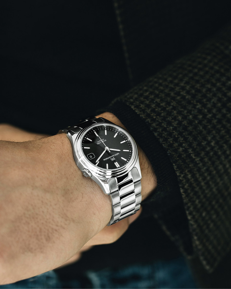 Heren | Fine watches | Sjöö Sandström | Royal Steel Classic 36mm Black with Steel