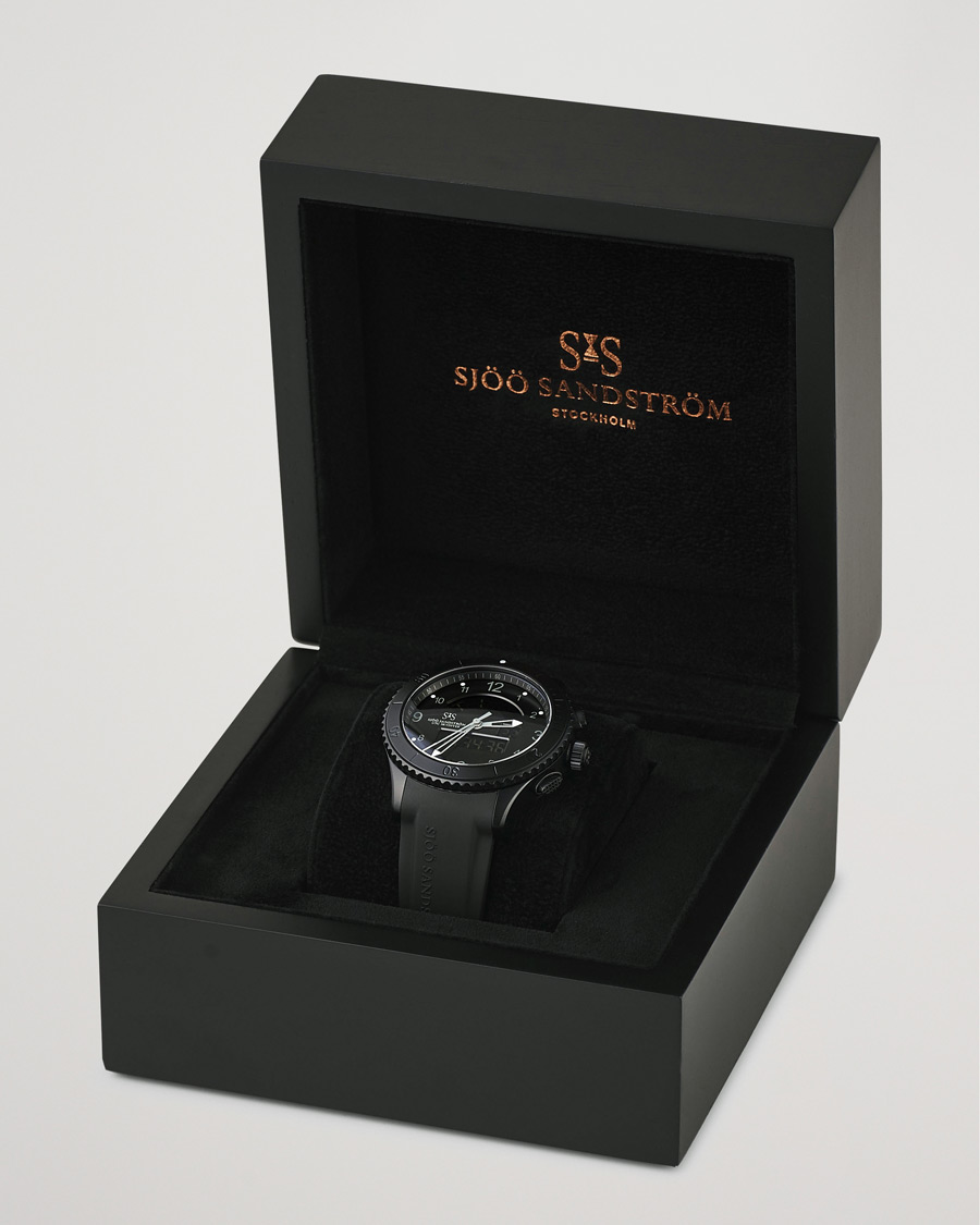 Heren | Sjöö Sandström UTC Skydiver 44,2mm Black Night and Black Rubber | Sjöö Sandström | UTC Skydiver 44,2mm Black Night and Black Rubber