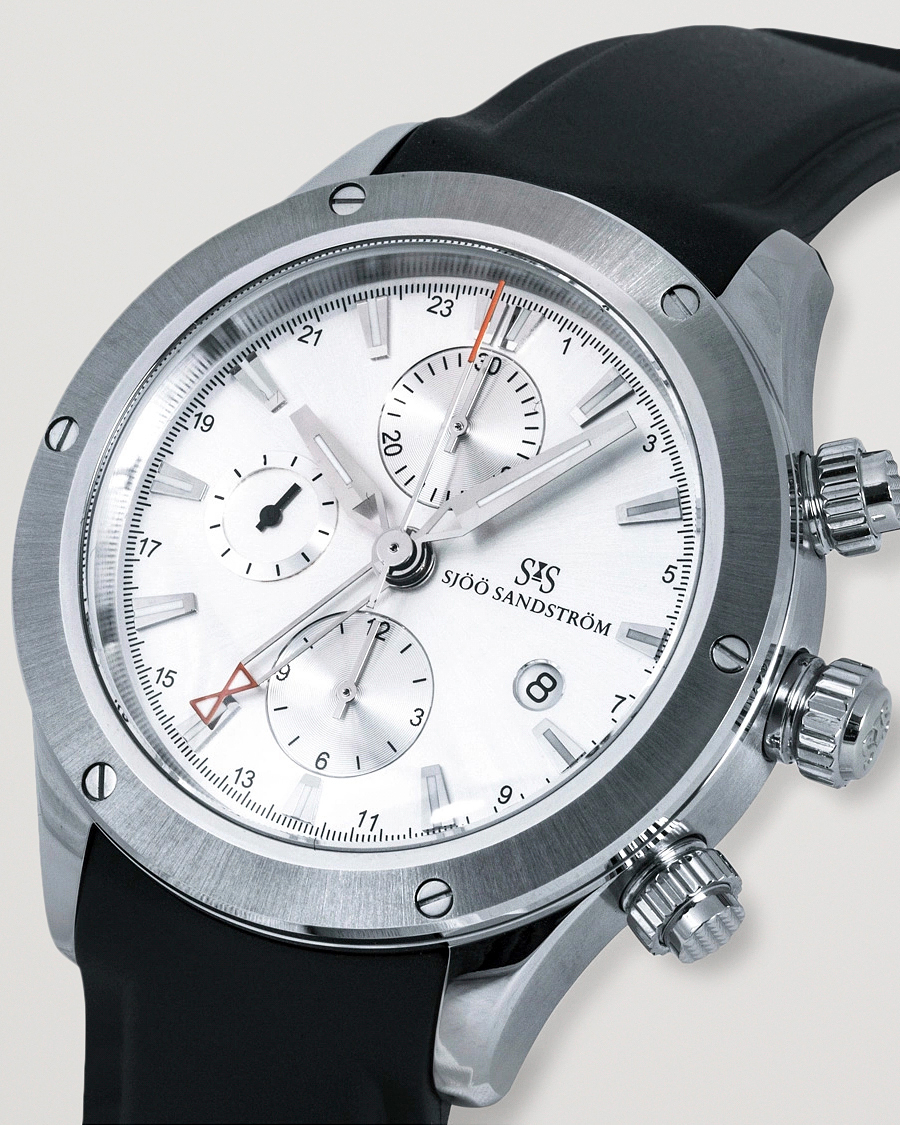 Heren | Sjöö Sandström UTC Extreme 44,2mm Silver and Black Rubber | Sjöö Sandström | UTC Extreme 44,2mm Silver and Black Rubber