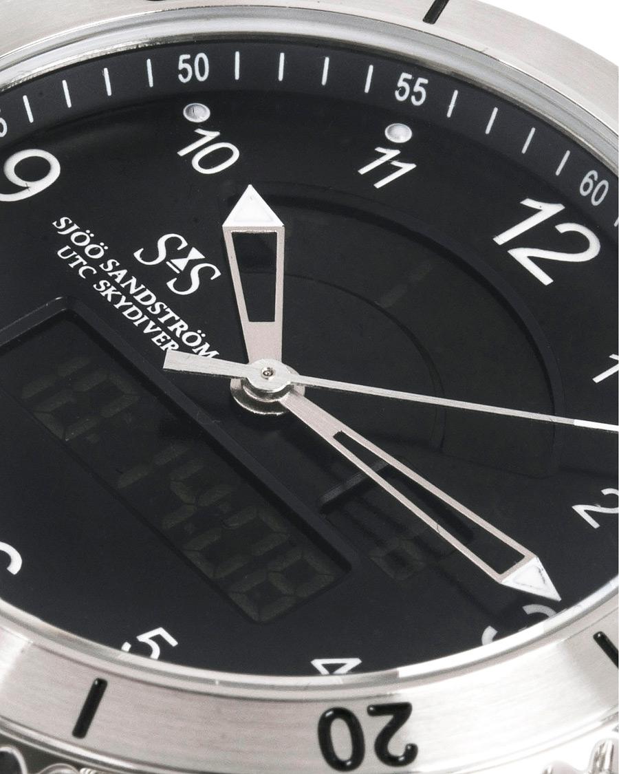 Heren | Sjöö Sandström UTC Skydiver 44,2mm Black and Black Rubber | Sjöö Sandström | UTC Skydiver 44,2mm Black and Black Rubber