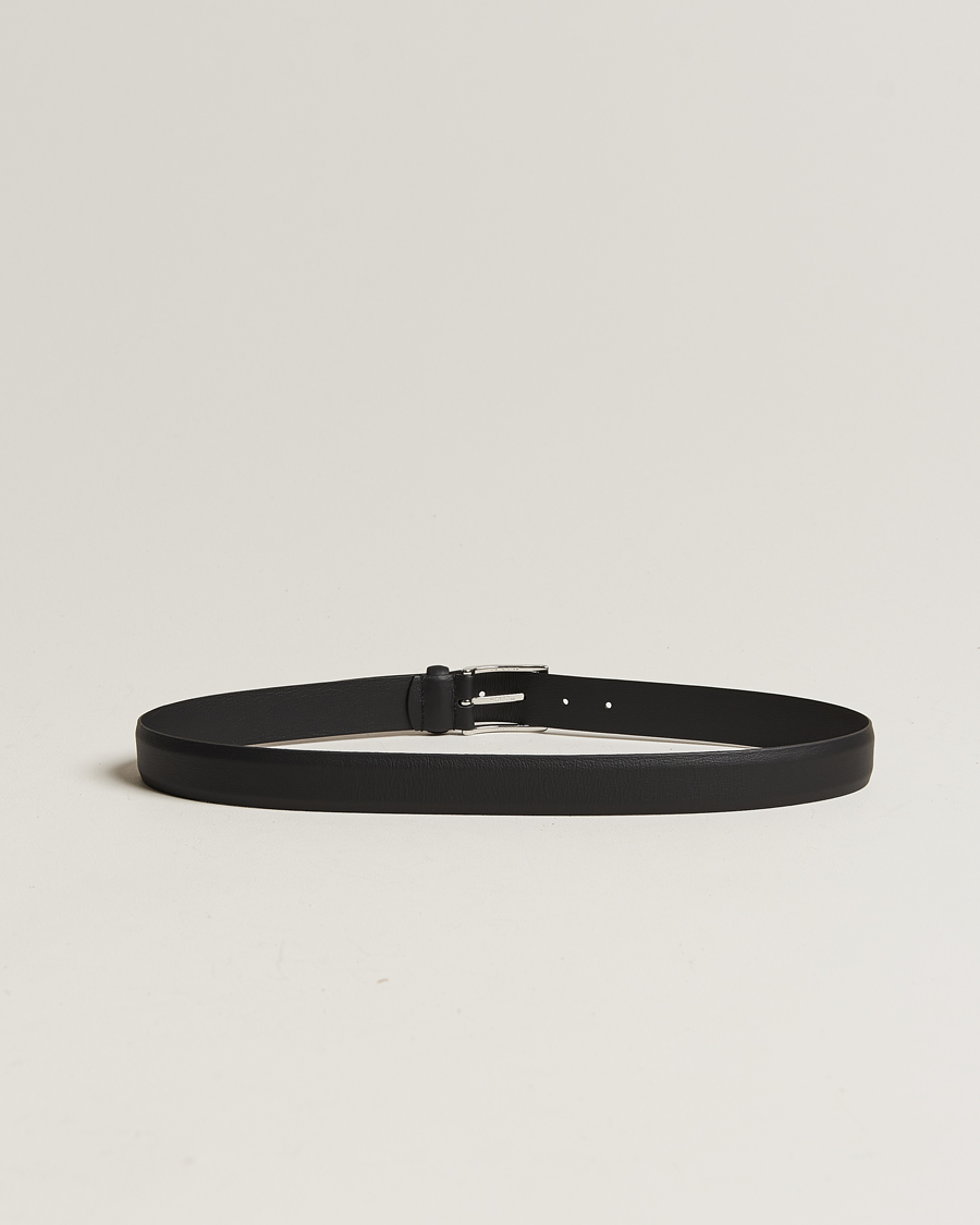 Heren | Italian Department | Anderson's | Double Nappa Calf 3 cm Belt Black