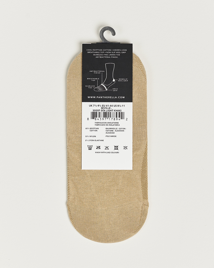 Heren | Best of British | Pantherella | Footlet Cotton/Nylon Sock Khaki