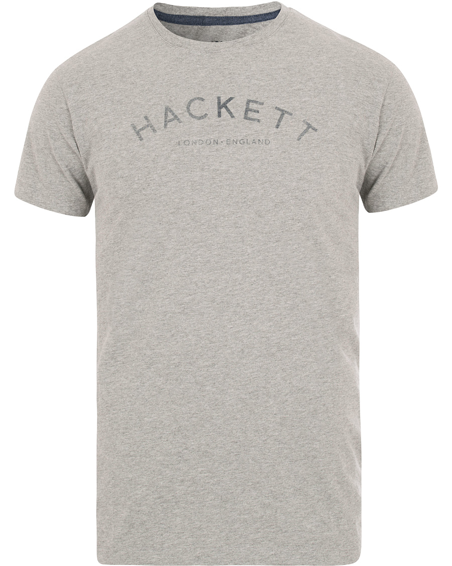 Heren | T-shirts | Hackett | HKT Logo Tee Grey Melange