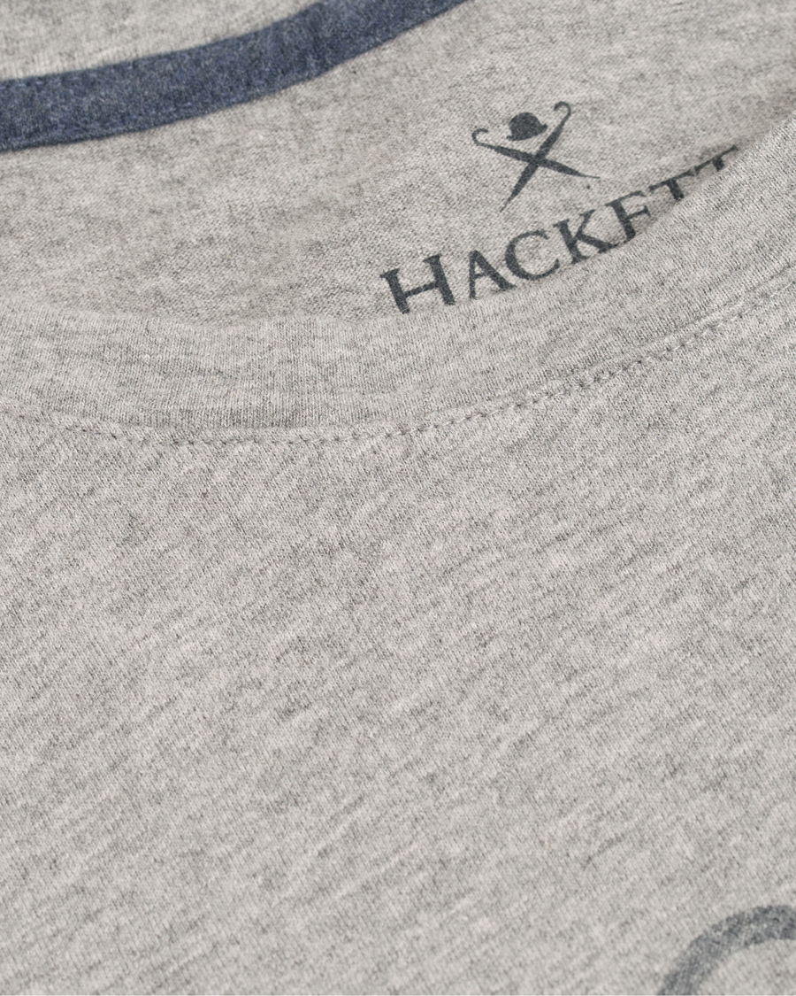 Heren | T-shirts | Hackett | HKT Logo Tee Grey Melange