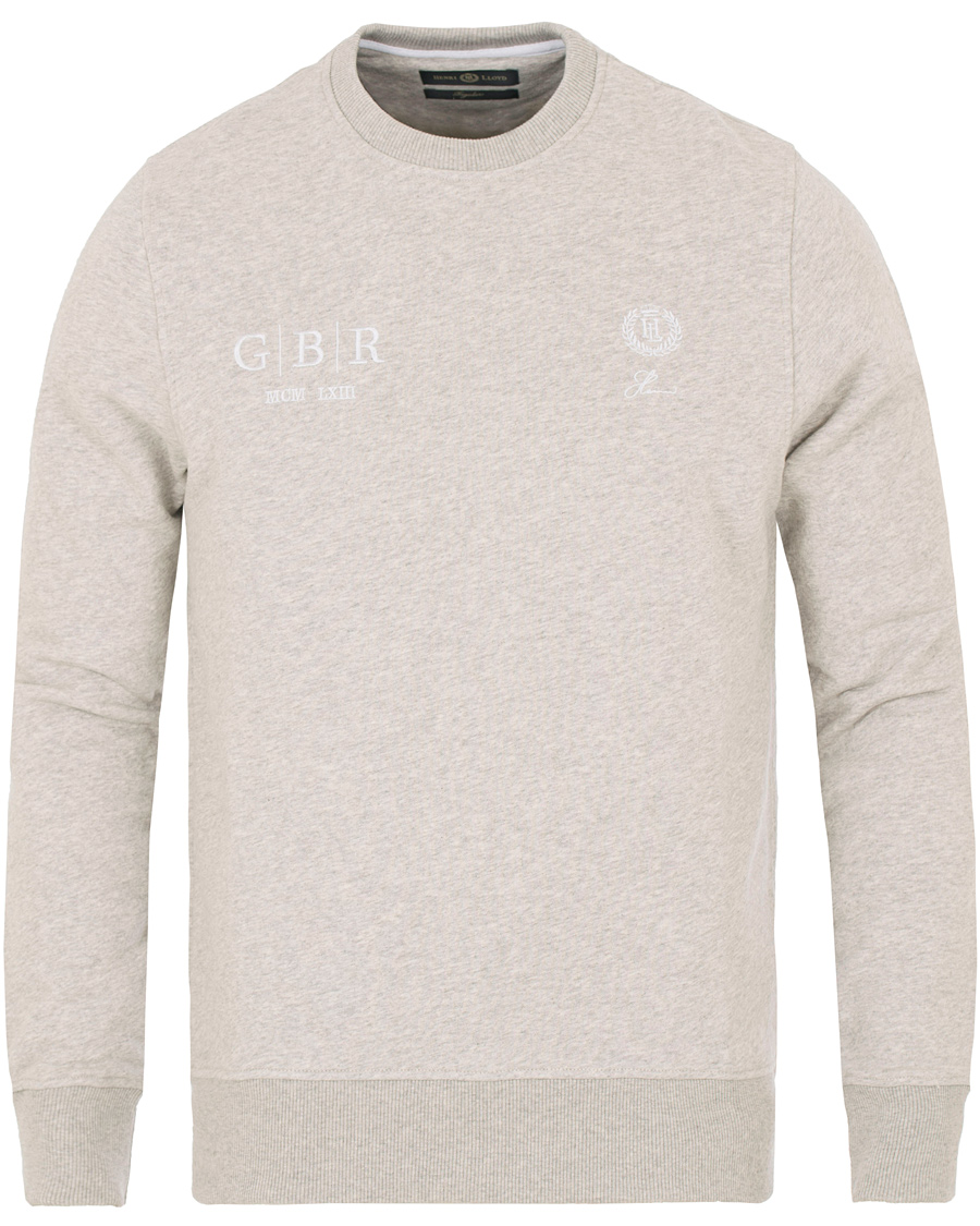 Heren | Truien | Henri-Lloyd | Henri Lloyd Radnor Crew Neck Sweatshirt Grey Marl
