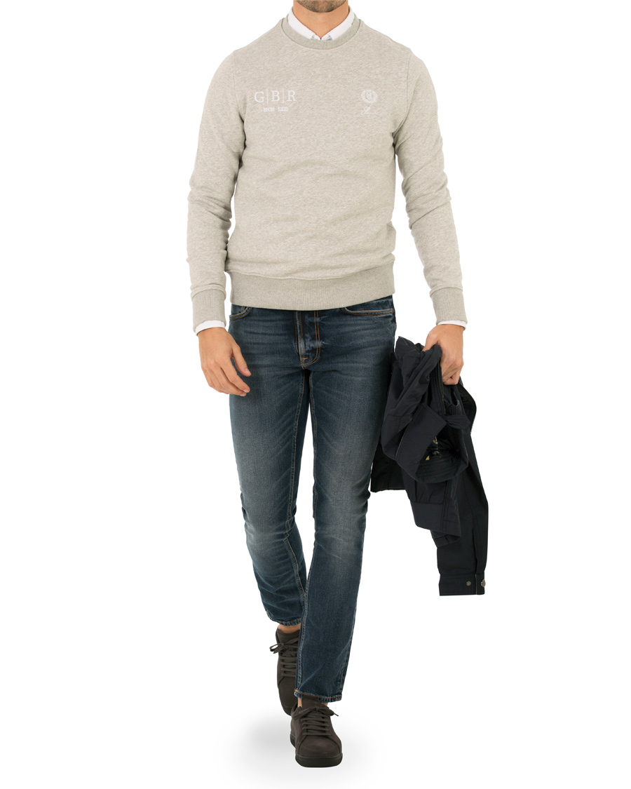 Heren | Truien | Henri-Lloyd | Henri Lloyd Radnor Crew Neck Sweatshirt Grey Marl