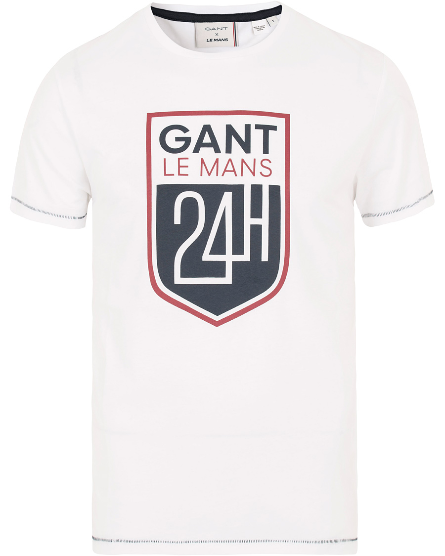 Heren | T-shirts | GANT | Le Mans Shield Tee White