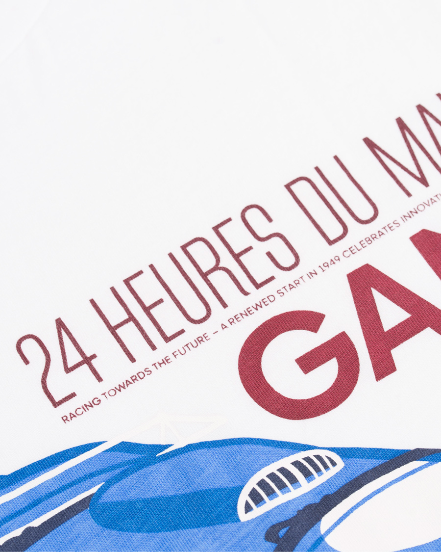 Heren | T-shirts | GANT | Le Mans Car Print Tee White