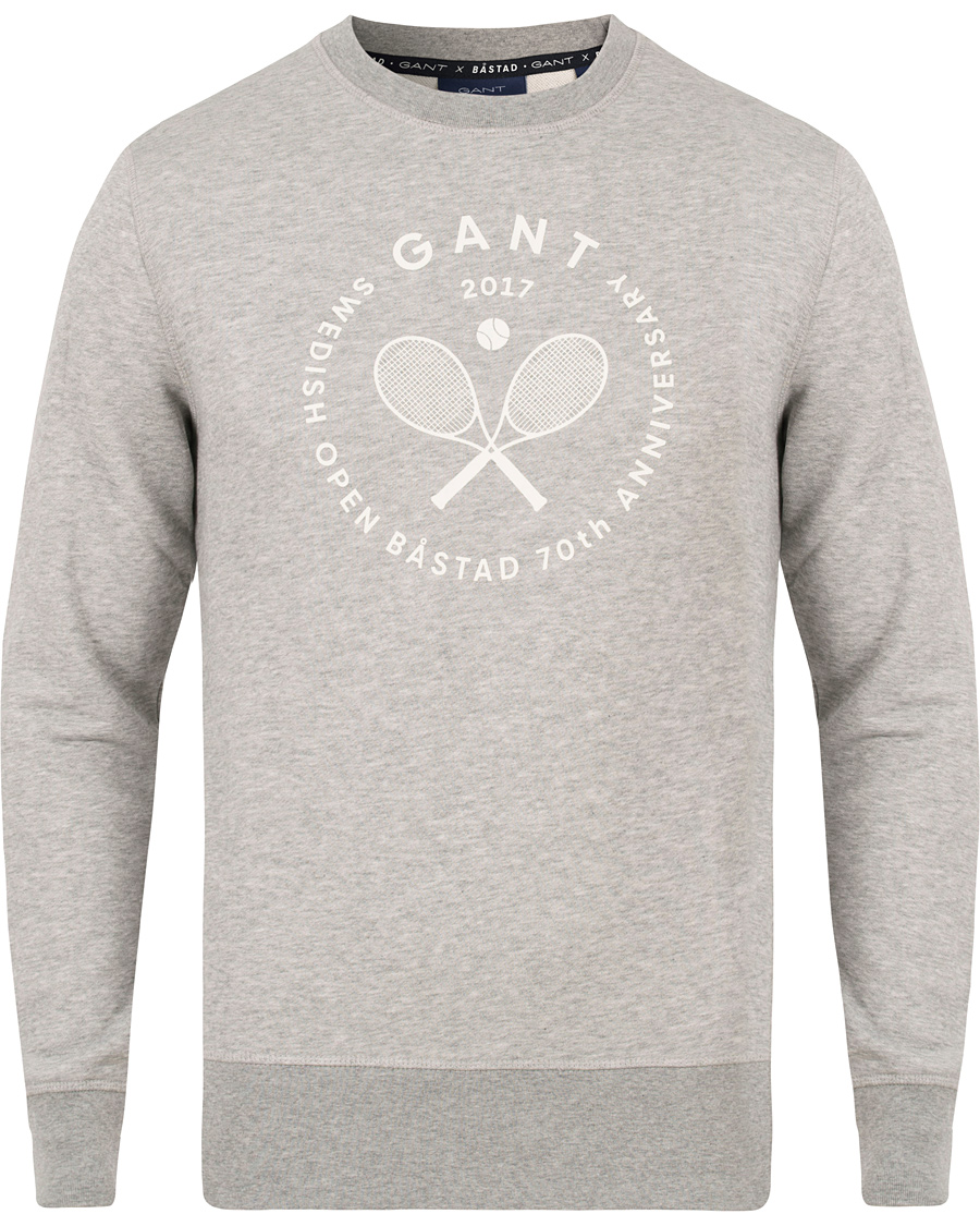 Heren | Truien | GANT | Båstad Crew Neck Sweatshirt Grey Melange
