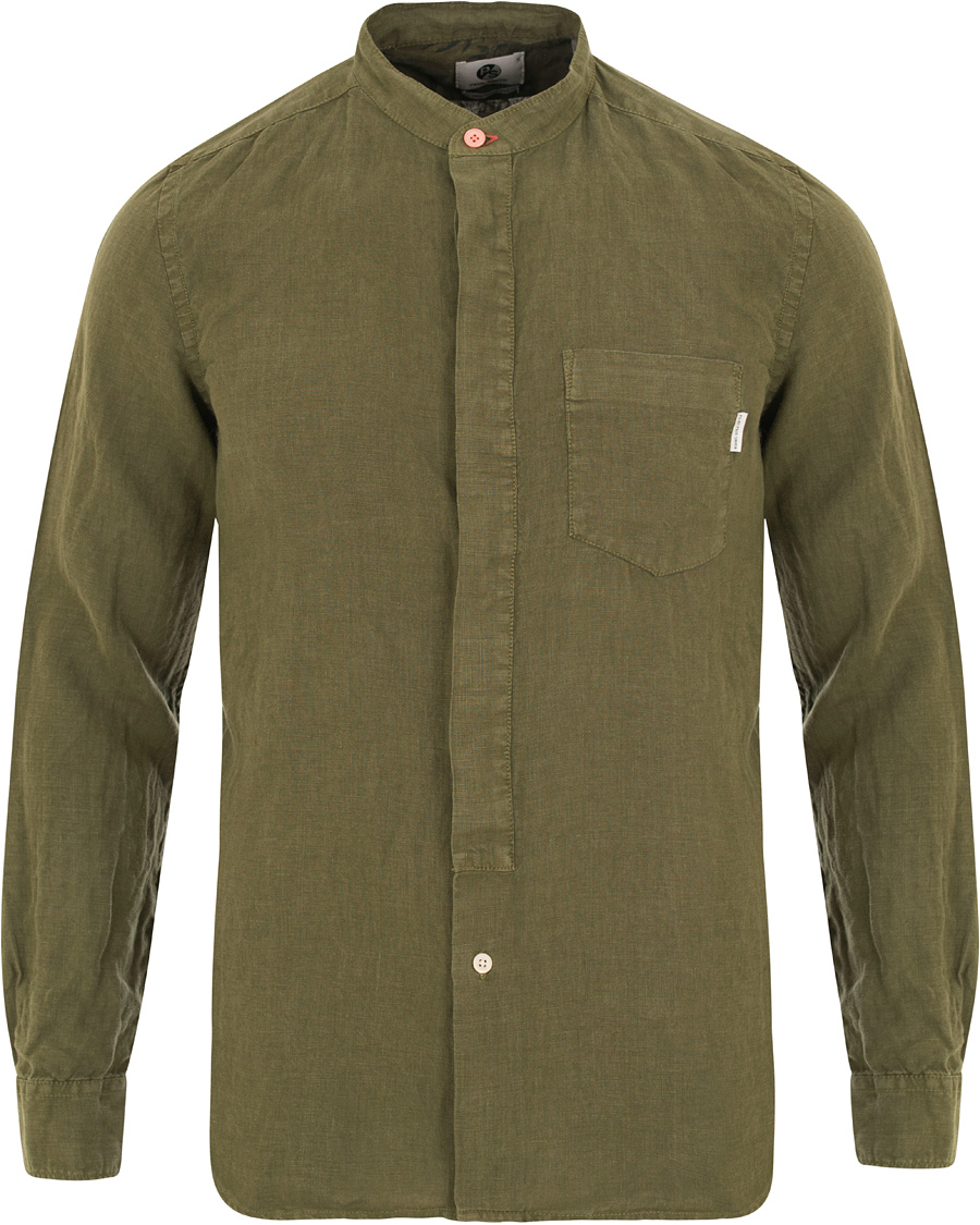 Heren | Overhemden | PS Paul Smith | Slim Fit Linen Shirt Army Green