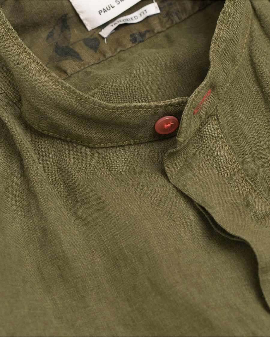 Heren | Overhemden | PS Paul Smith | Slim Fit Linen Shirt Army Green