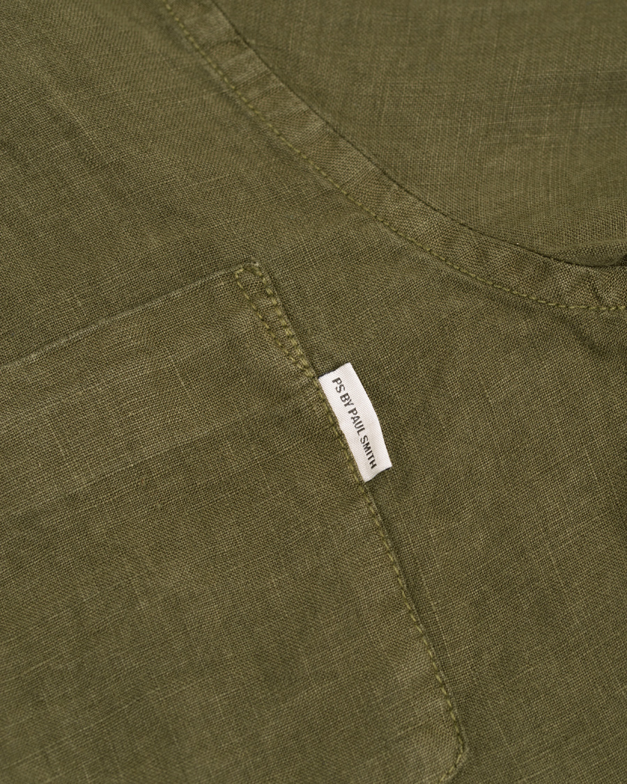 Heren | Overhemden | PS Paul Smith | Slim Fit Linen Shirt Army Green