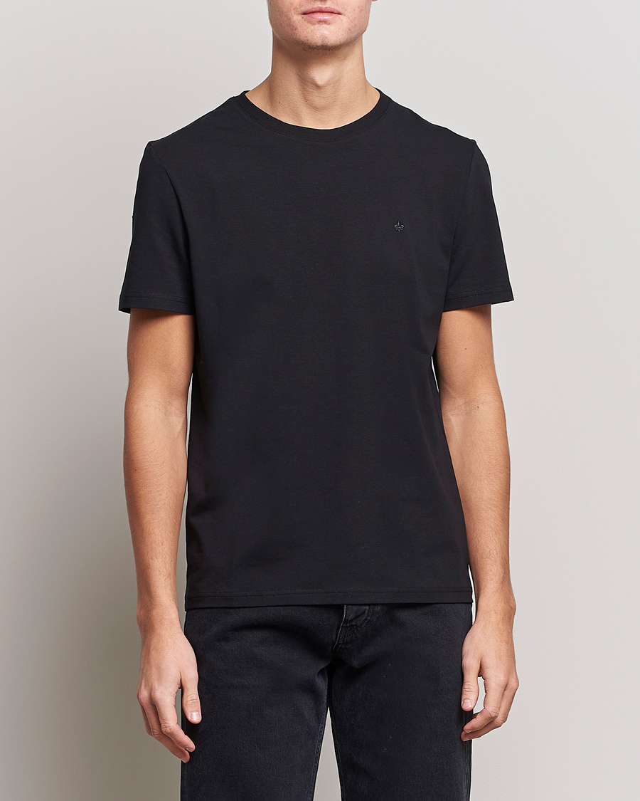 Heren | T-shirts | Morris | James Crew Neck Tee Black