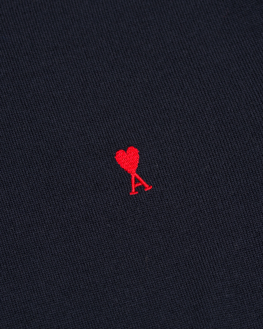 Heren | Truien | AMI | Crew Neck Logo Sweater Navy
