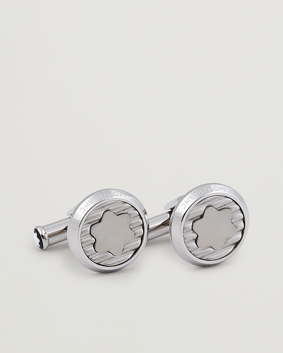 Heren | Manchetknopen | Montblanc | Steel Cufflinks Corrugated Emblem