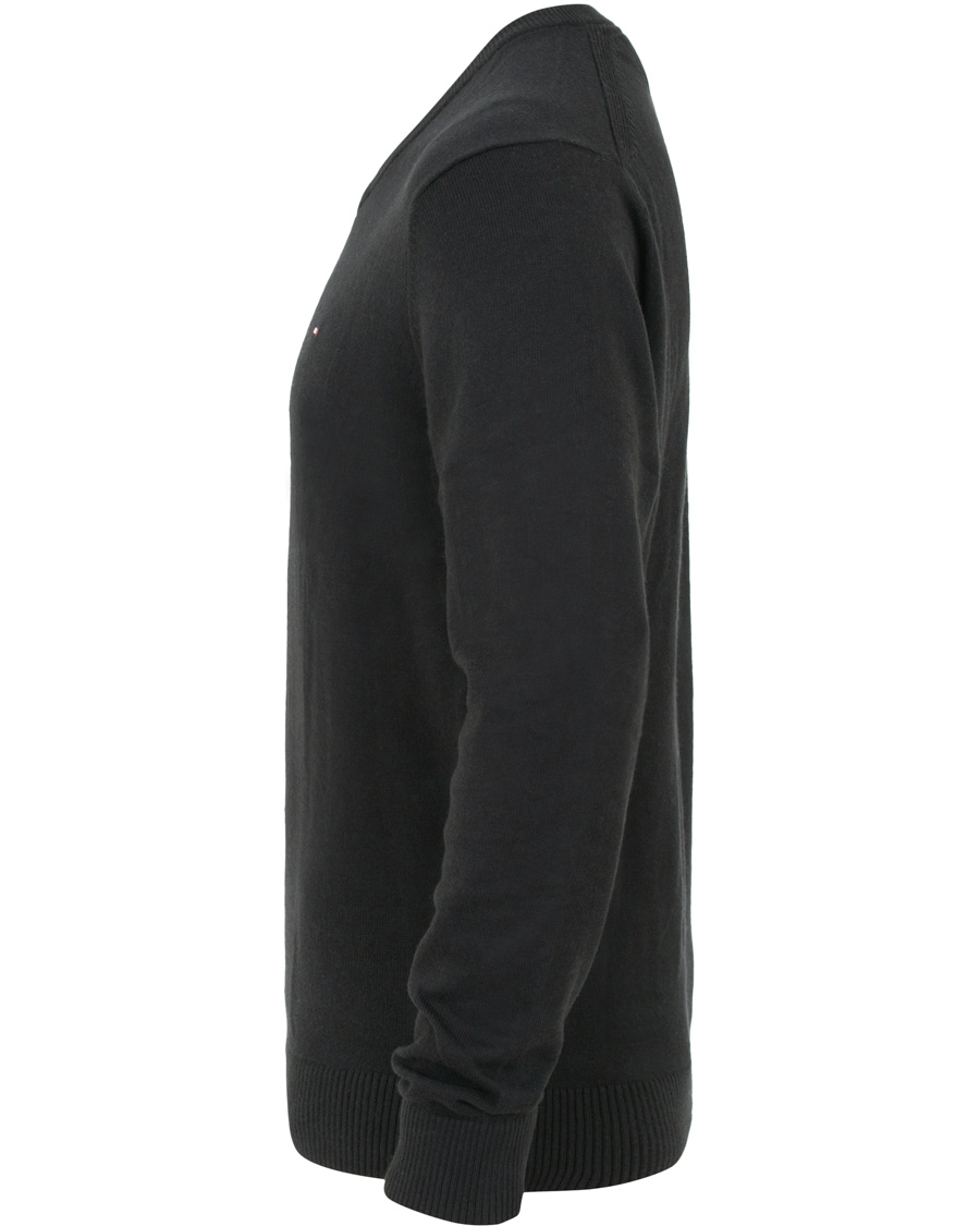Heren | Truien | Tommy Hilfiger | Pima Cotton/Cashmere V-Neck Pullover Flag Black