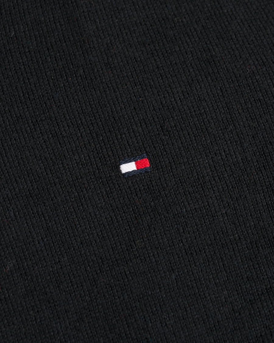Heren | Truien | Tommy Hilfiger | Pima Cotton/Cashmere V-Neck Pullover Flag Black
