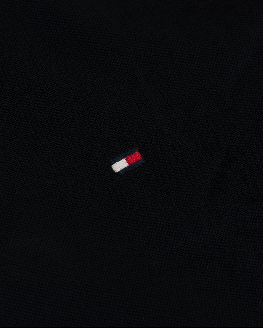 Heren | Truien | Tommy Hilfiger | Luxury Slim Fit Long Sleeve Polo Flag Black