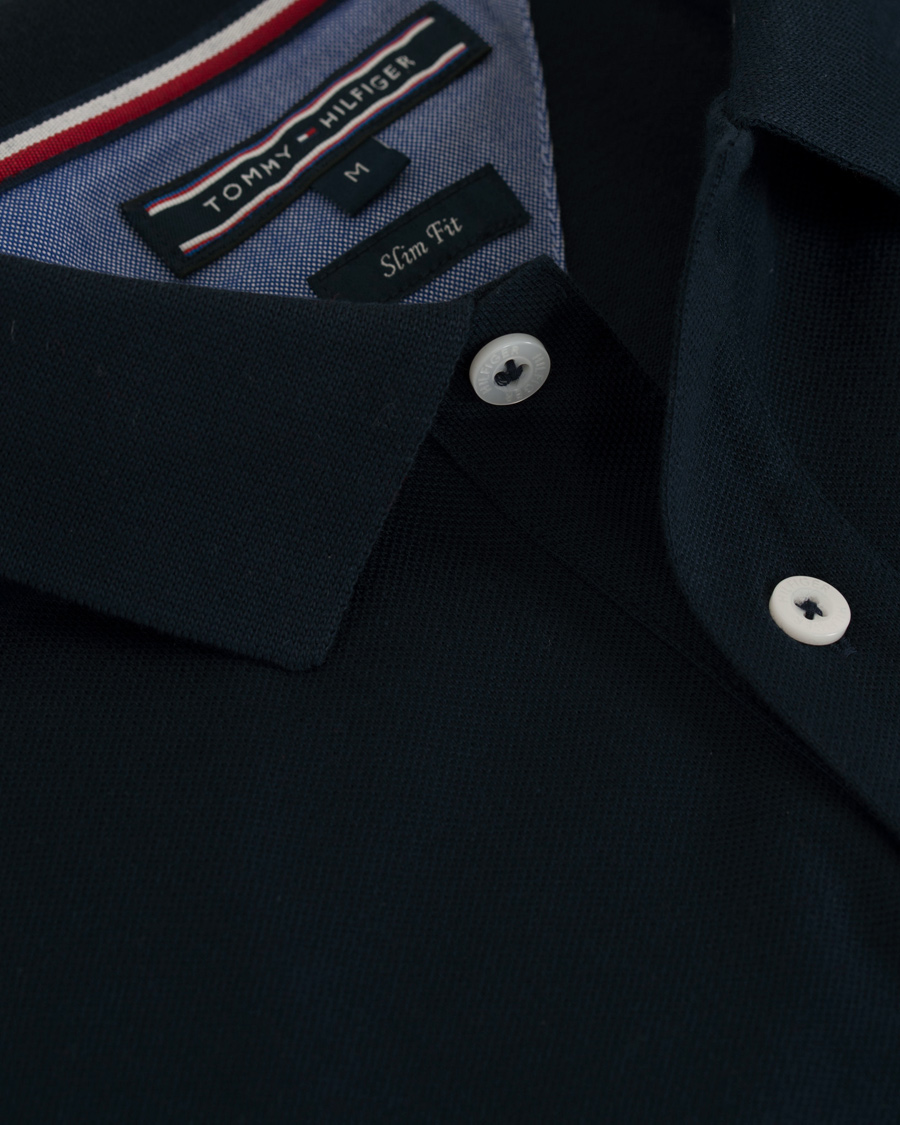 Heren | Truien | Tommy Hilfiger | Luxury Slim Fit Long Sleeve Polo Sky Captain