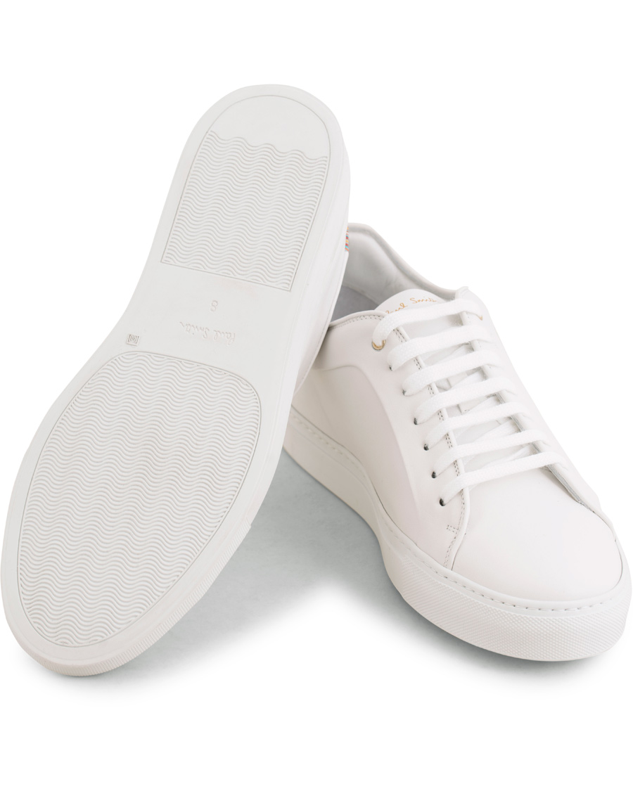 Heren | Paul Smith Basso Leather Sneaker White/Multi Stripe | Paul Smith | Basso Leather Sneaker White/Multi Stripe