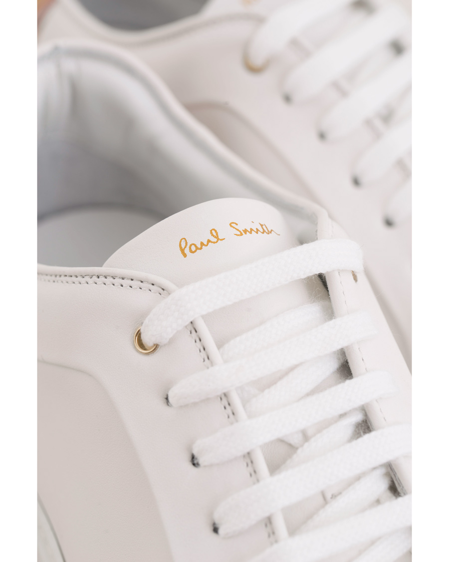 Heren | Paul Smith Basso Leather Sneaker White/Multi Stripe | Paul Smith | Basso Leather Sneaker White/Multi Stripe