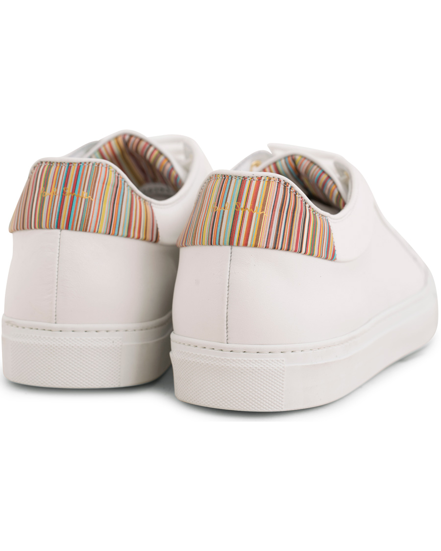 Heren | Paul Smith Basso Leather Sneaker White/Multi Stripe | Paul Smith | Basso Leather Sneaker White/Multi Stripe