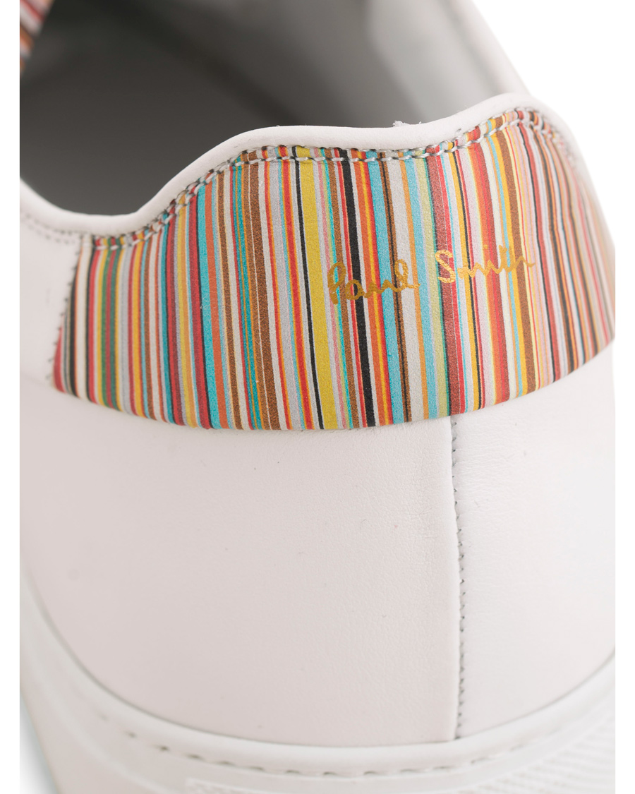 Heren | Paul Smith Basso Leather Sneaker White/Multi Stripe | Paul Smith | Basso Leather Sneaker White/Multi Stripe