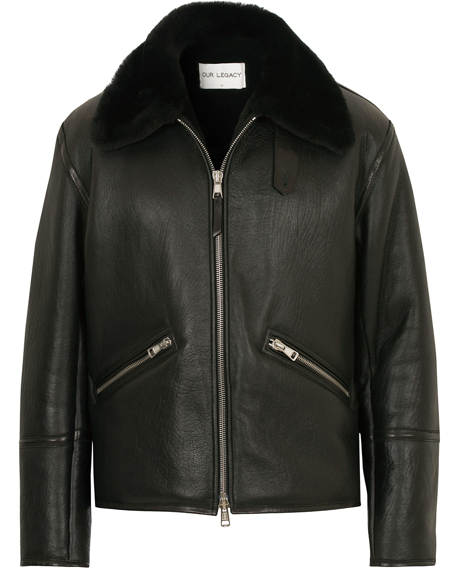 Heren | Jassen | Our Legacy | Flight Jacket Black Shearling