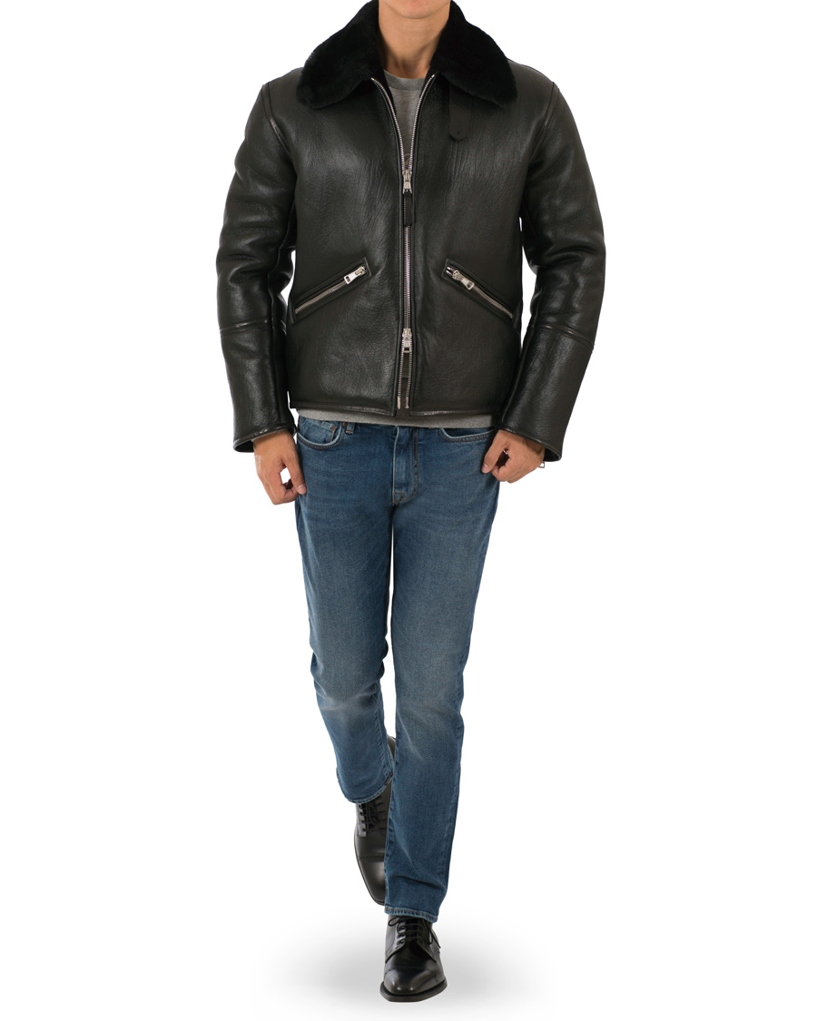 Heren | Jassen | Our Legacy | Flight Jacket Black Shearling