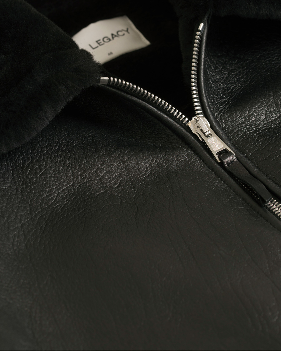 Heren | Jassen | Our Legacy | Flight Jacket Black Shearling