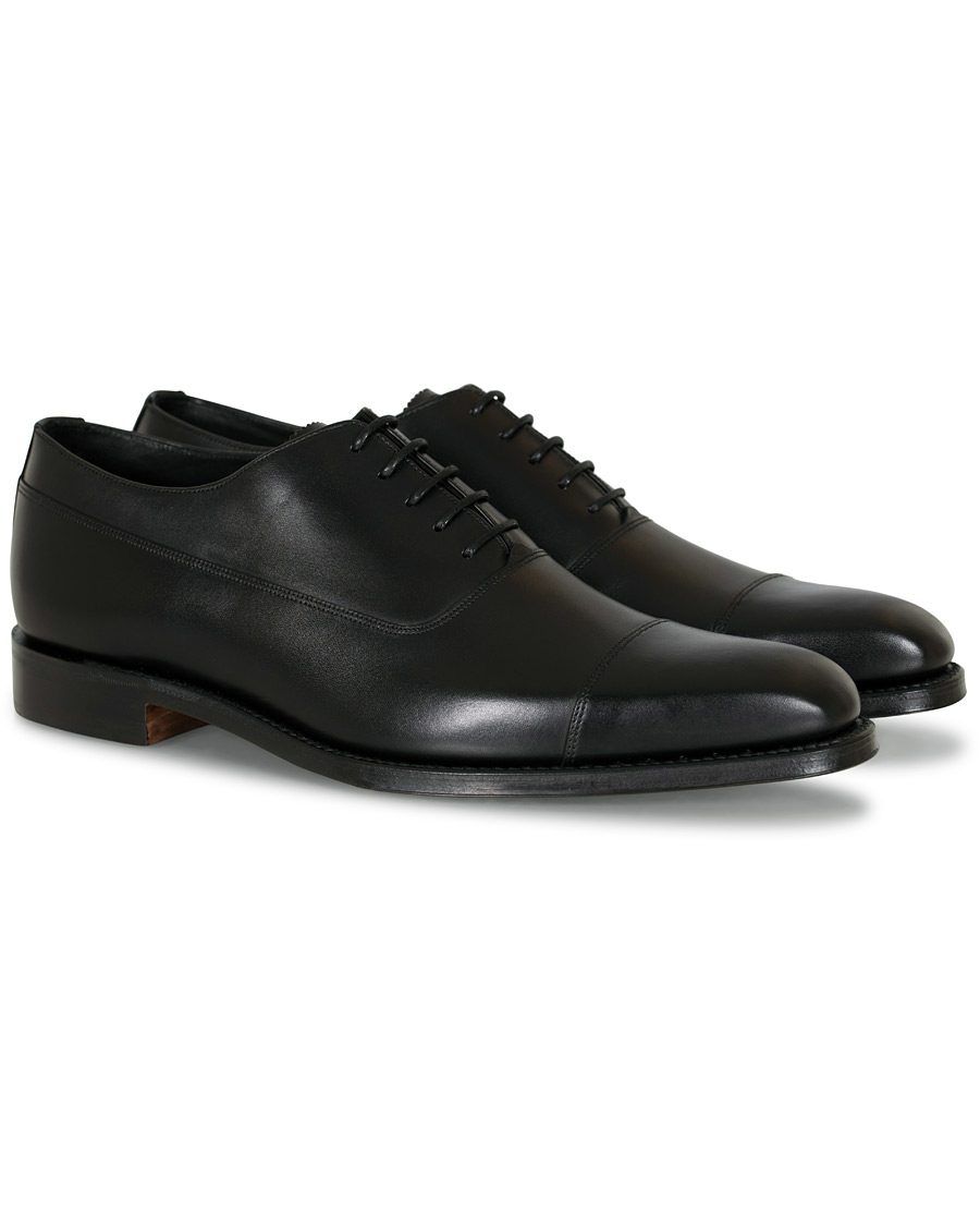 Heren | Loake 1880 Legacy Laxford Balmorla Toe Cap Oxford Black Calf | Loake 1880 Legacy | Laxford Balmorla Toe Cap Oxford Black Calf
