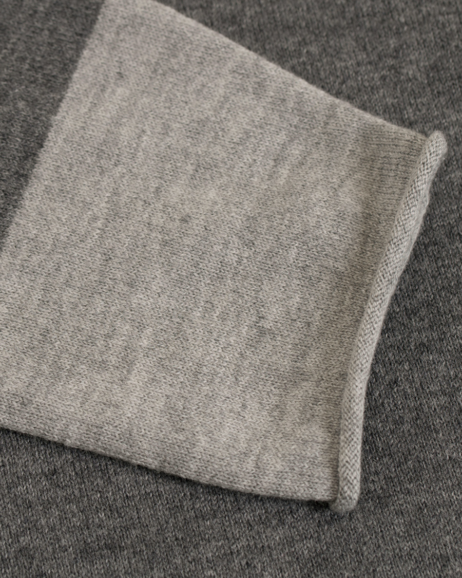 Heren | Truien | Filippa K | Cotton/Merino Roll Edge Sweater Grey Melange