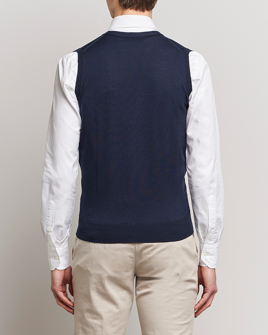 Heren | Truien | John Smedley | Huntswood Slim Fit Waistcoat Midnight