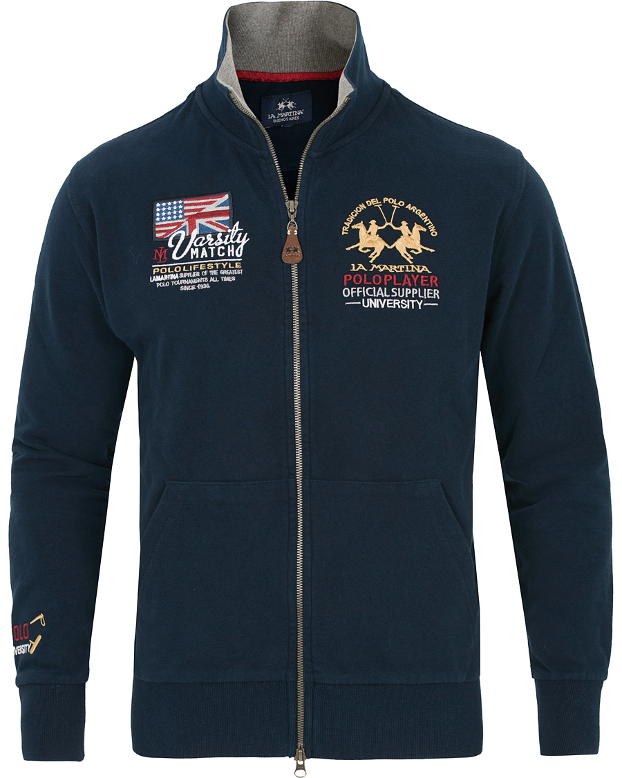 Heren | Truien | La Martina | Silas Full Zip Sweater Navy