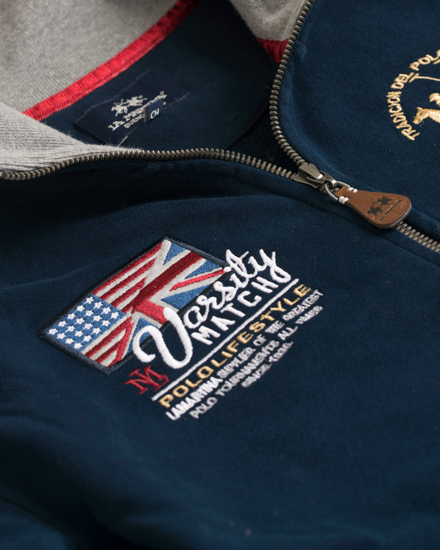 Heren | Truien | La Martina | Silas Full Zip Sweater Navy