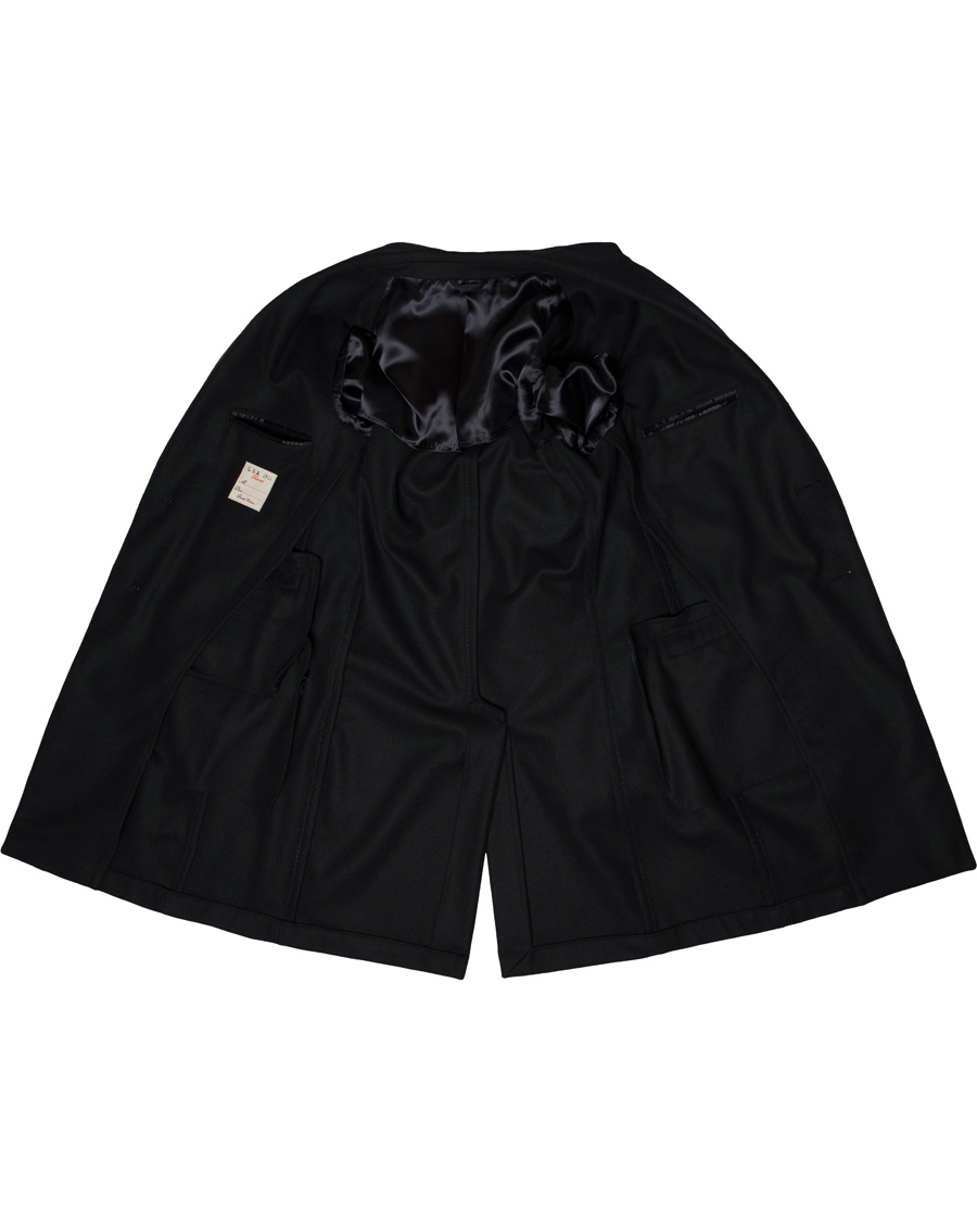 Heren | Jassen | L.B.M. 1911 | Wool Herringbone Peak Lapel Coat Navy