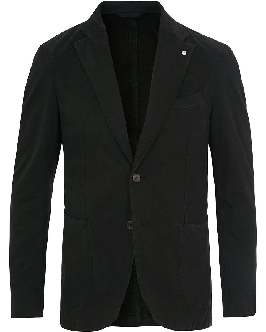 Heren | Blazers | L.B.M. 1911 | Jack Slim Fit Cotton Blazer Black