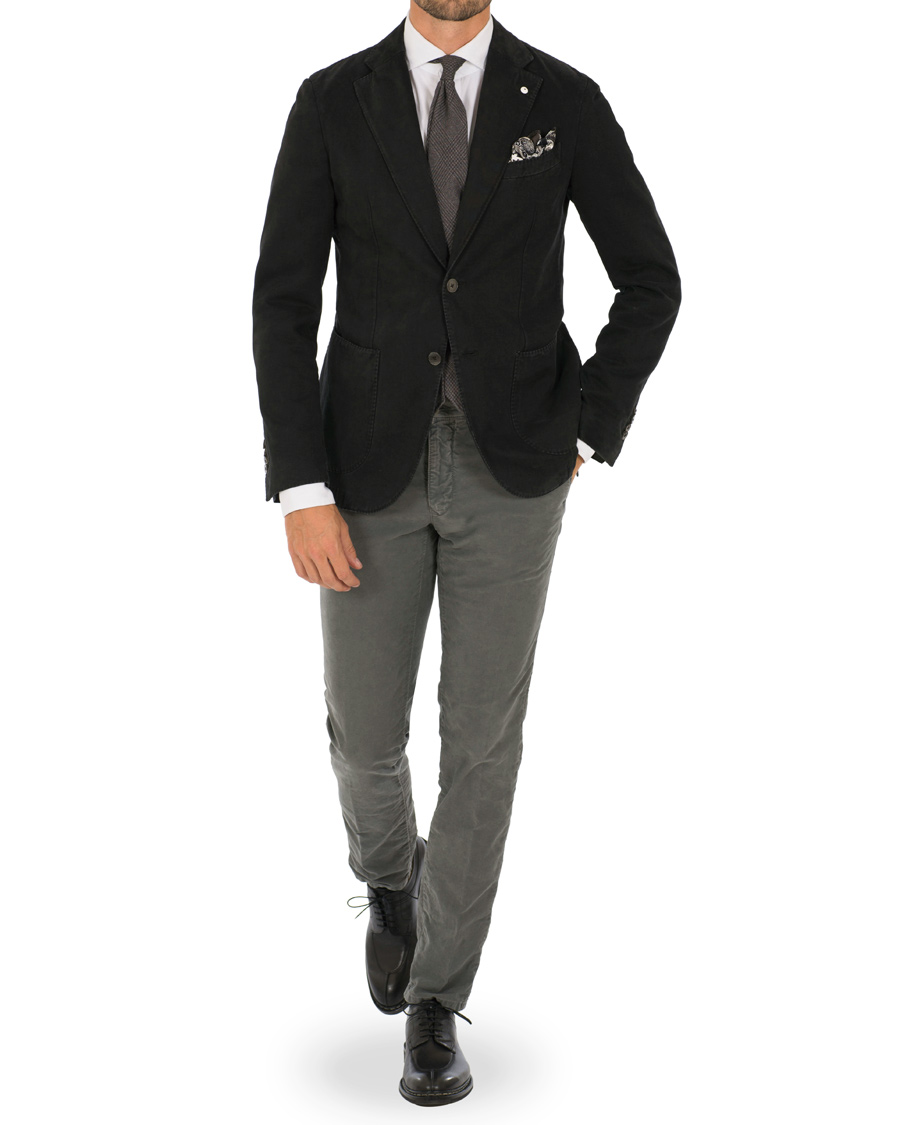 Heren | Blazers | L.B.M. 1911 | Jack Slim Fit Cotton Blazer Black
