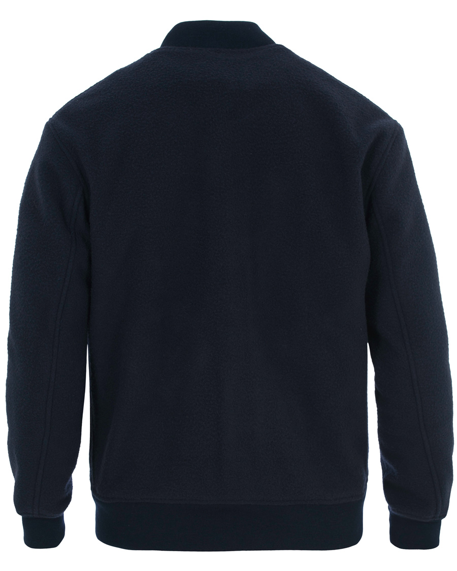 Heren | Jassen | De Bonne Facture | MT16 Brushed Wool Bomber Jacket Navy