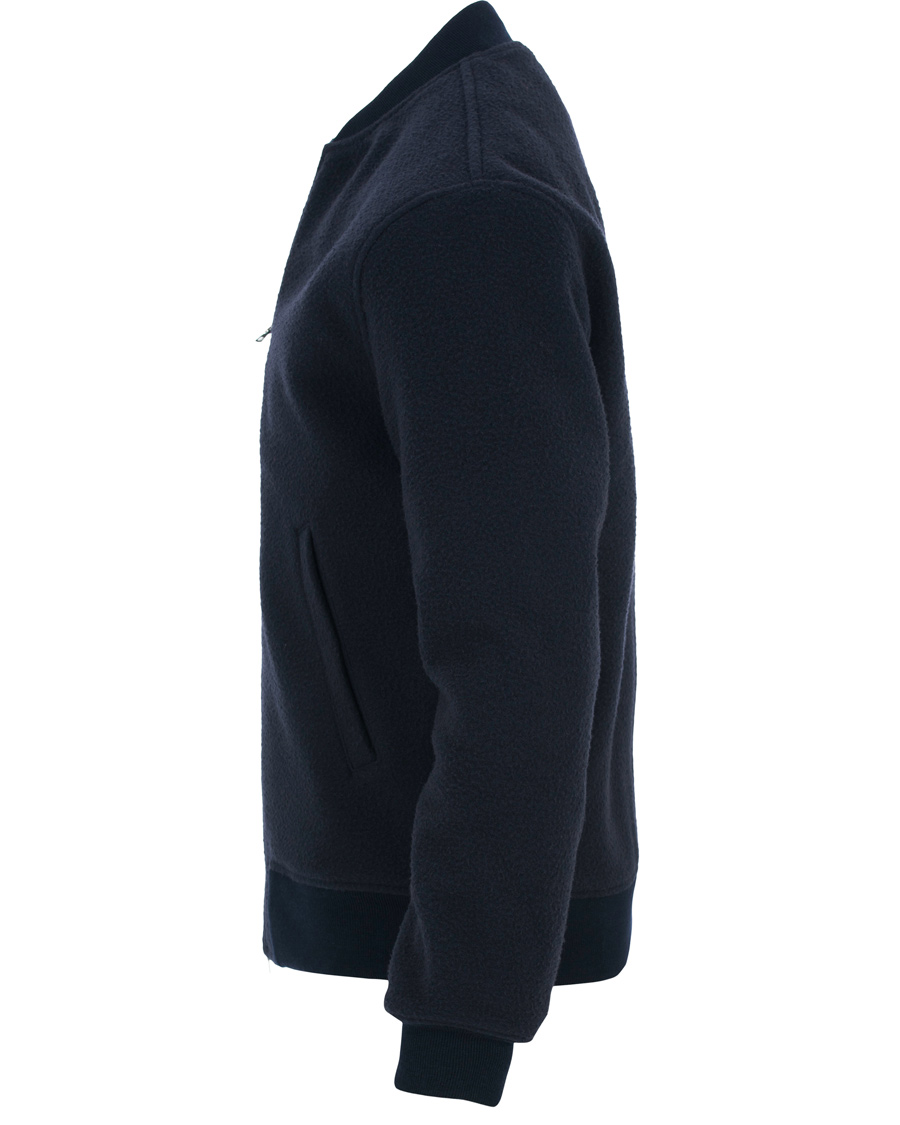 Heren | Jassen | De Bonne Facture | MT16 Brushed Wool Bomber Jacket Navy