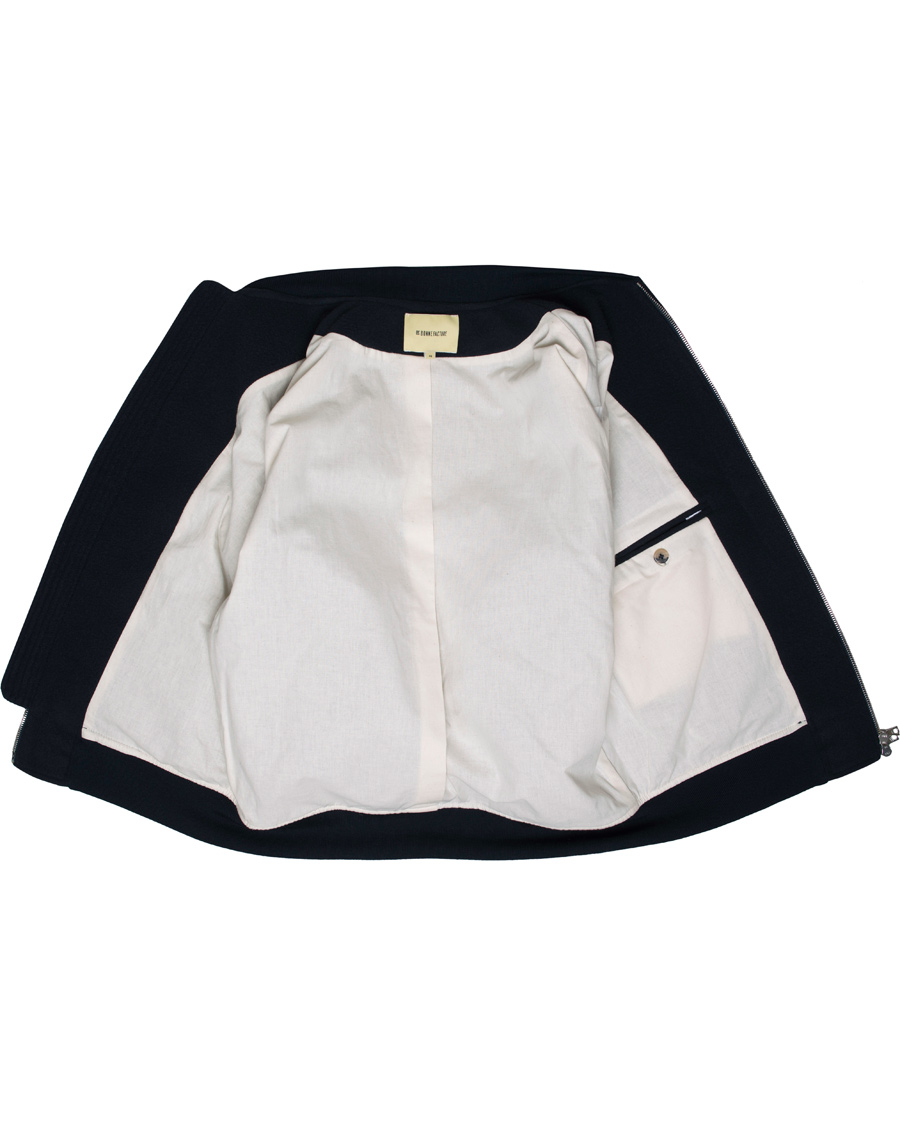 Heren | Jassen | De Bonne Facture | MT16 Brushed Wool Bomber Jacket Navy