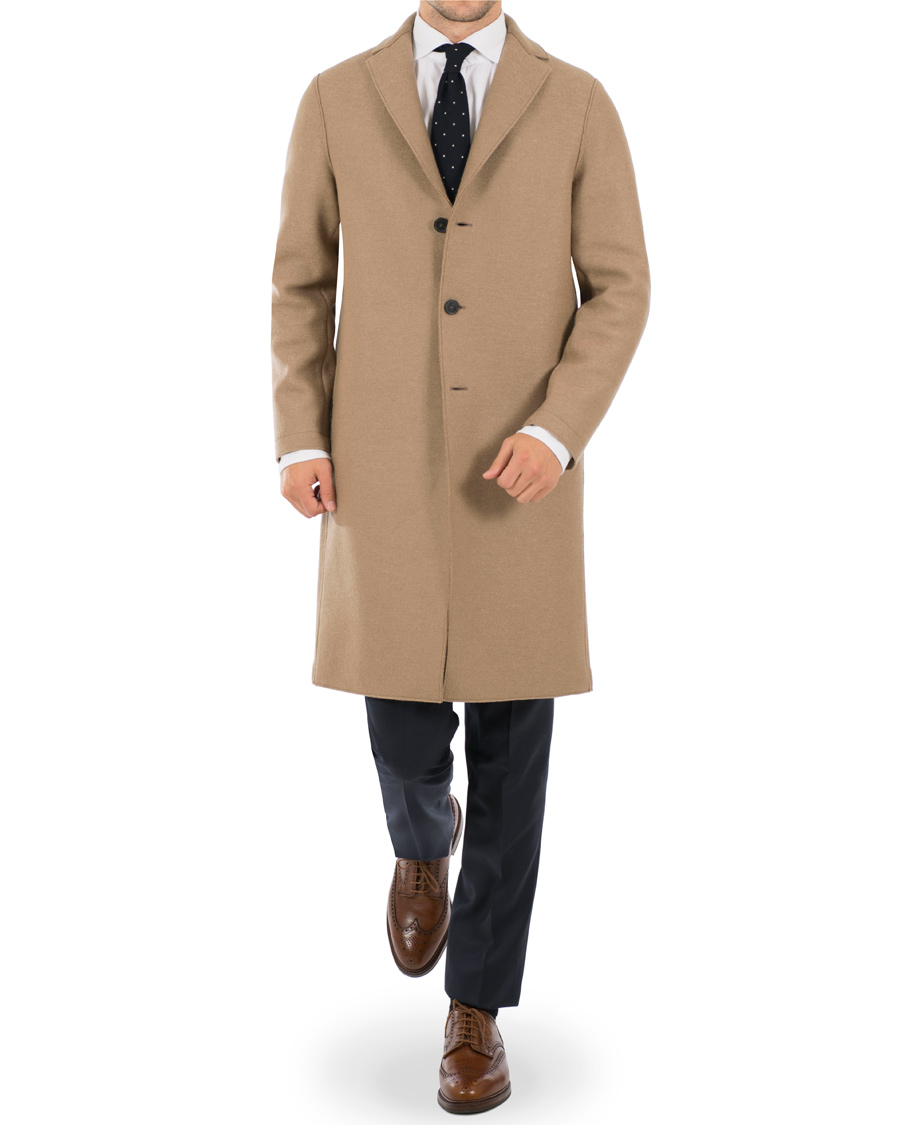 Heren | Jassen | Harris Wharf London | Wool Raw Edge Overcoat Camel